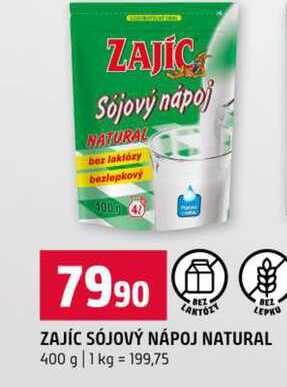 ZAJÍC SÓJOVÝ NÁPOJ NATURAL 400 g
