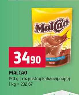 MALCAO 150 g rozpustný kakaový nápoj 