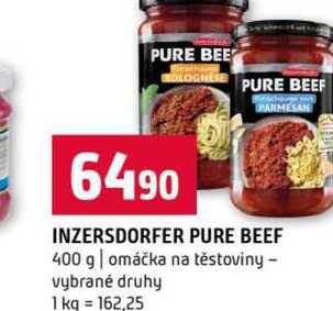 INZERSDORFER PURE BEEF 400 g omáčka na těstoviny vybrané druhy