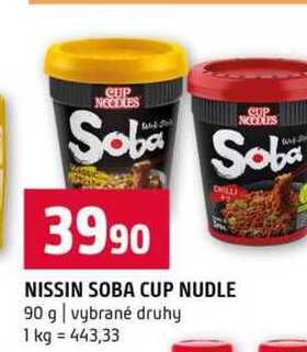 NISSIN SOBA CUP NUDLE 90 g vybrané druhy