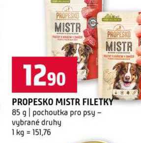 PROPESKO MISTR FILETKY 85 g pochoutka pro psy vybrané druhy