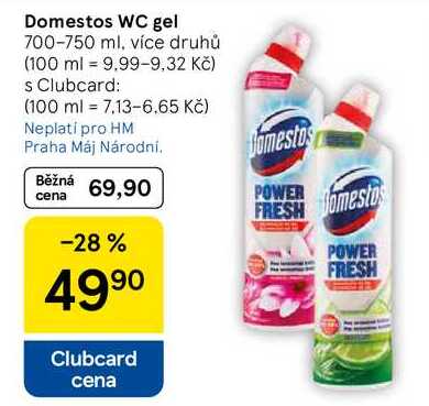 Domestos WC gel, 700-750 ml, více druhů