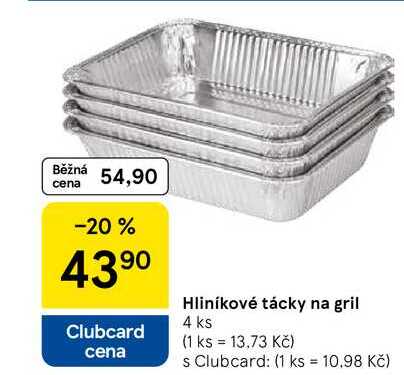 Hliníkové tácky na gril, 4 ks