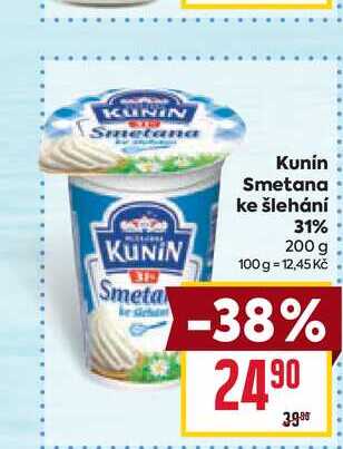 Kunín Smetana ke šlehání 31% 200 g