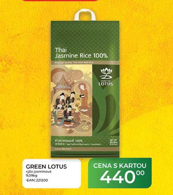 GREEN LOTUS rýže jasmínová 9,09kg