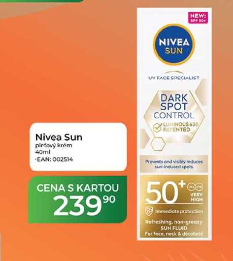 Nivea Sun pleťový krém 40ml