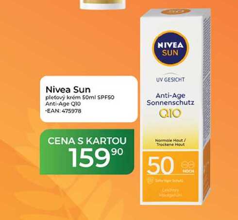 Nivea Sun pleťový krém 50ml SPF50 Anti-Age Q10