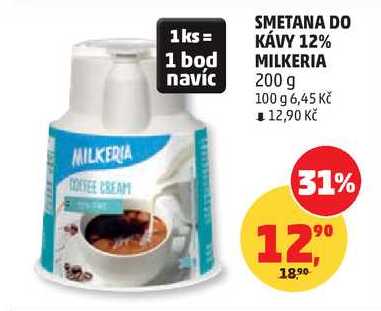 SMETANA DO KÁVY 12% MILKERIA, 100 g