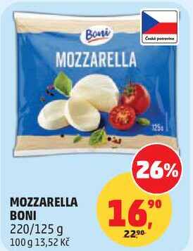 MOZZARELLA BONI, 220/125 g