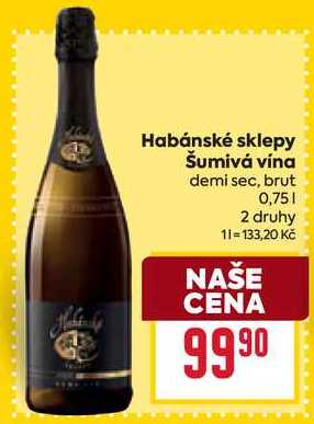 Habánské sklepy Šumivá vína demi sec, brut 0,75l