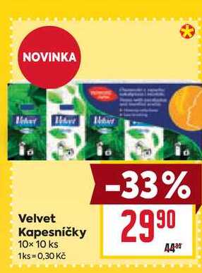 Velvet Kapesníčky 10x 10 ks
