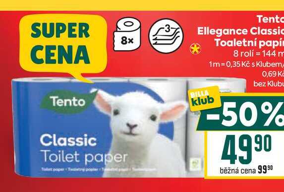 Tento Ellegance Classic Toaletní papír 8 rolí