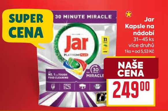 Jar Kapsle na nádobí 31-45 ks 