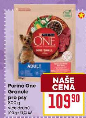 Purina One Granule pro psy 800 g