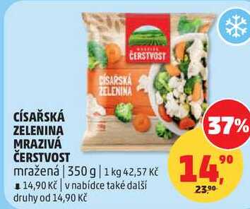 CÍSAŘSKÁ ZELENINA MRAZIVÁ ČERSTVOST mražená, 350 g 