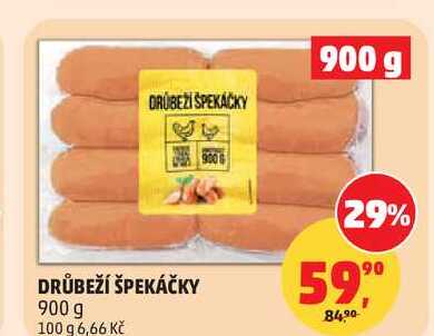 DRŮBEŽI ŠPEKÁČKY, 900 g 