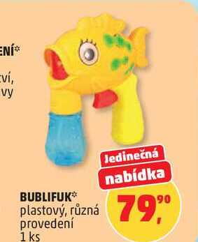 BUBLIFUK plastový, různá provedení, 1 ks