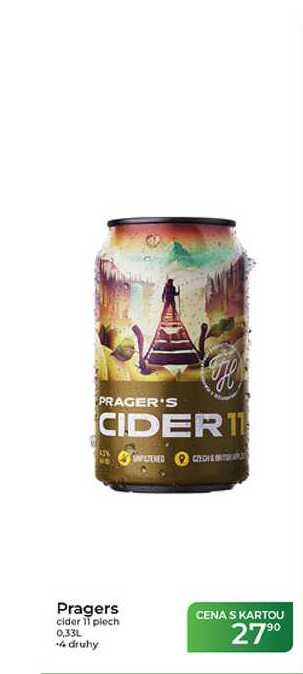 Pragers cider 11 plech 0,33L