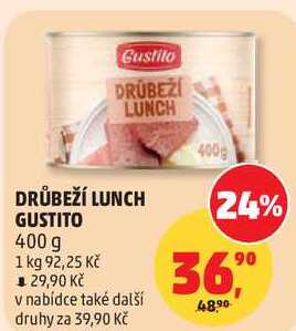 DRŮBEŽÍ LUNCH GUSTITO, 400 g