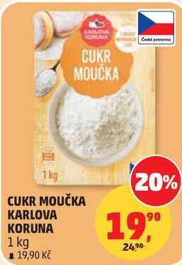 CUKR MOUČKA KARLOVA KORUNA, 1 kg