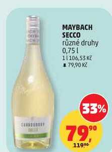 MAYBACH SECCO různé druhy, 0,75 l