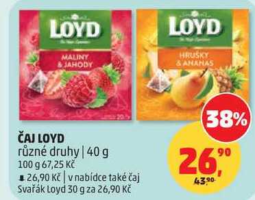 ČAJ LOYD různé druhy, 40 g