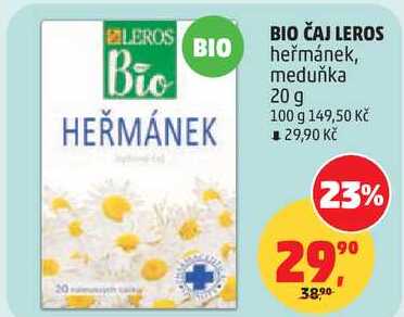 BIO ČAJ LEROS heřmánek, 20 g 