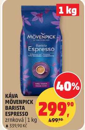 KÁVA MÖVENPICK BARISTA ESPRESSO zrnková, 1 kg