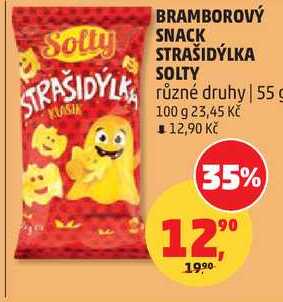 BRAMBOROVÝ SNACK STRAŠIDÝLKA SOLTY různé druhy, 55 g 