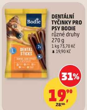 DENTÁLNÍ TYČINKY PRO PSY BODIE různé druhy, 270 g