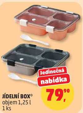 JÍDELNÍ BOX objem 1,25 l, 1 ks