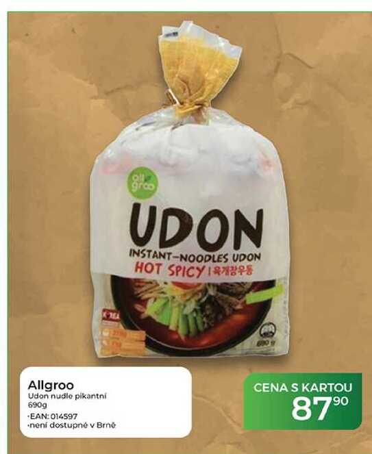 Allgroo Udon nudle pikantní 690g 