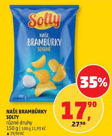 NAŠE BRAMBŮRKY SOLTY různé druhy, 150 g