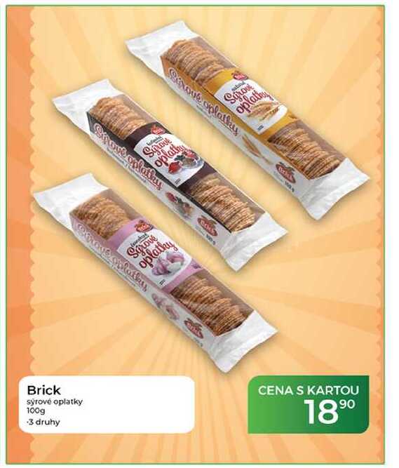 Brick sýrové oplatky 100g