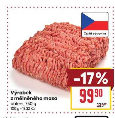 Výrobek z mělněného masa balení, 750 g