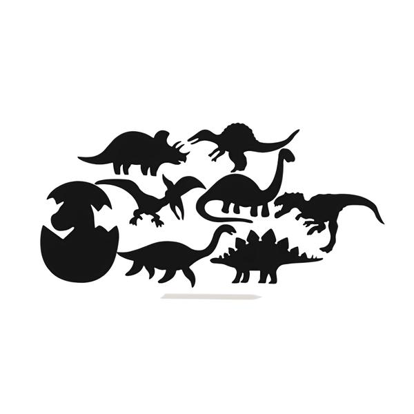 Teddies Škrabací obrázek, výřez duhový, dinosaurus