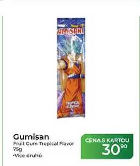 Gumisan Fruit Gum Tropical Flavor 75g