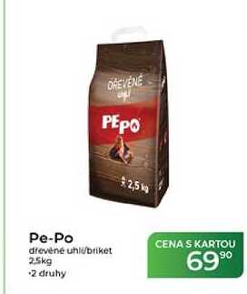 Pe-Po drevené uhli/brikety 2.5kg