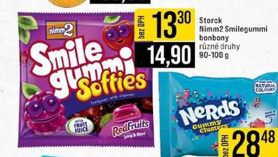 Storck Nimm2 Smilegummi bonbony různé druhy 90-100 g