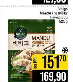 Bibigo Mandu knedlíčky hovezi BBQ 525g
