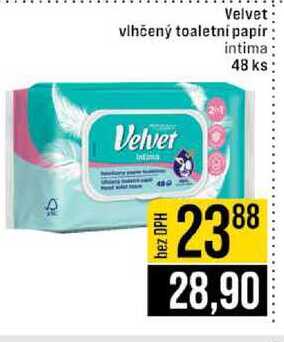 Velvet vlhčený toaletni papir intima 48 ks 