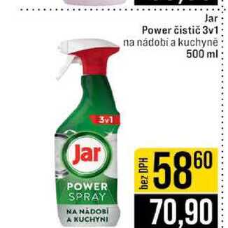 Jar Power čistič 3v1 na nádobí a kuchyně 500 ml