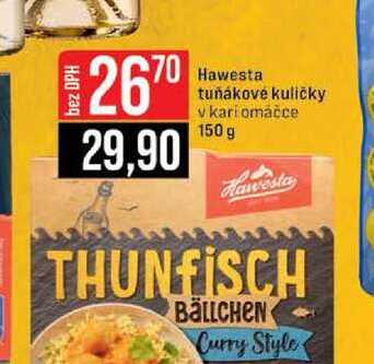Hawesta tuňákové kuličky v kari omáčce 150 g