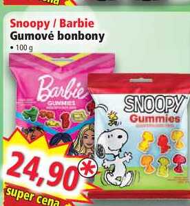 Snoopy / Barbie Gumové bonbony, 100 g