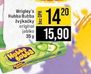 Wrigley's Hubba Bubba žvýkačky original jablko 35 g 