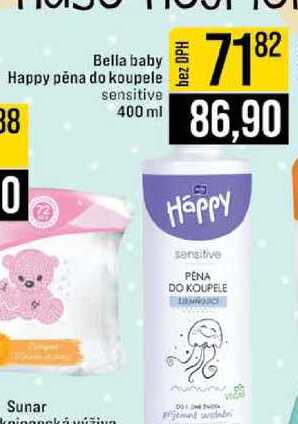 Bella baby Happy pěna do koupele sensitive 400 ml 