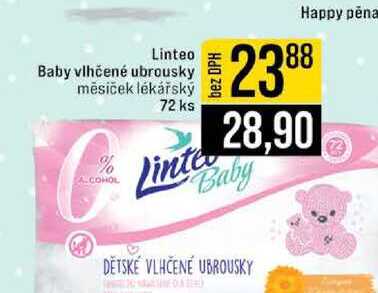 Linteo Baby vlhčené ubrousky měsíček lékářský 72 ks 