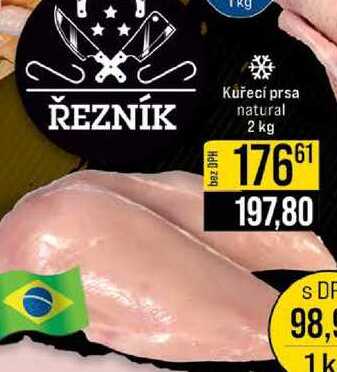 Kuřecí prsa natural 2 kg