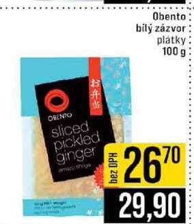 Obento bilý zázvor plátky 100 g 