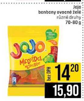 Jojo bonbony ovocné želé různé druhy 70-80 g